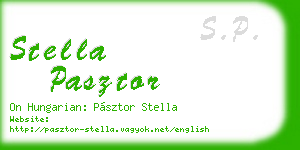 stella pasztor business card
