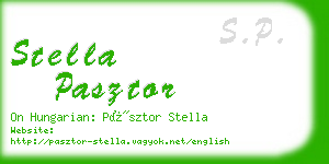 stella pasztor business card